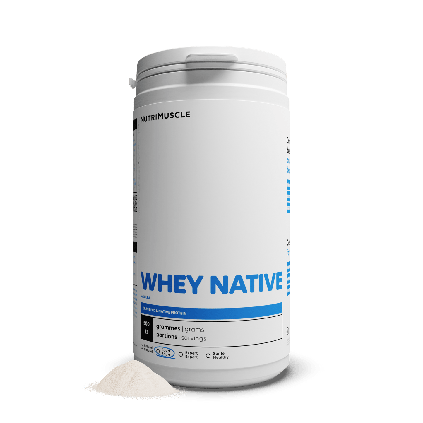 Nutrimuscle Protéines Vanille / 500 g Whey Native