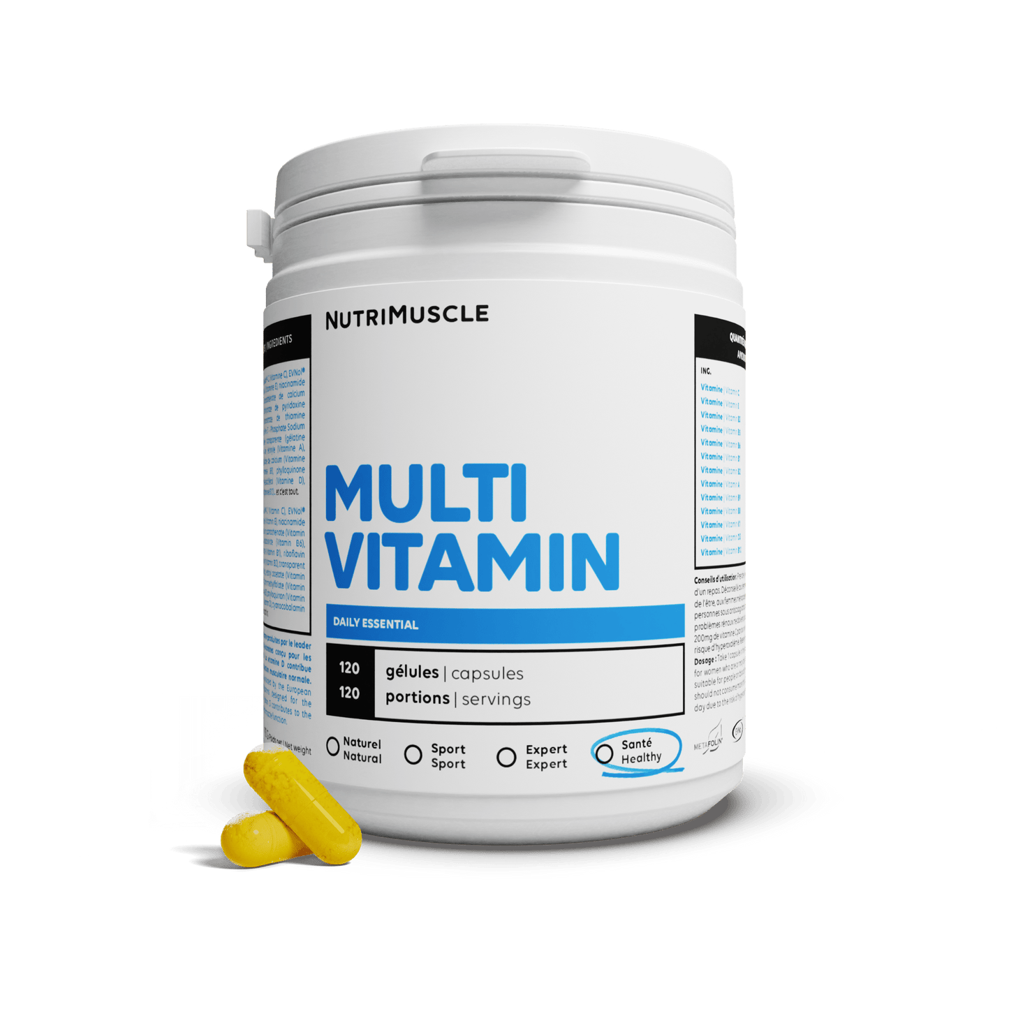 Nutrimuscle Vitamines 120 gélules Multivitamines en gélules