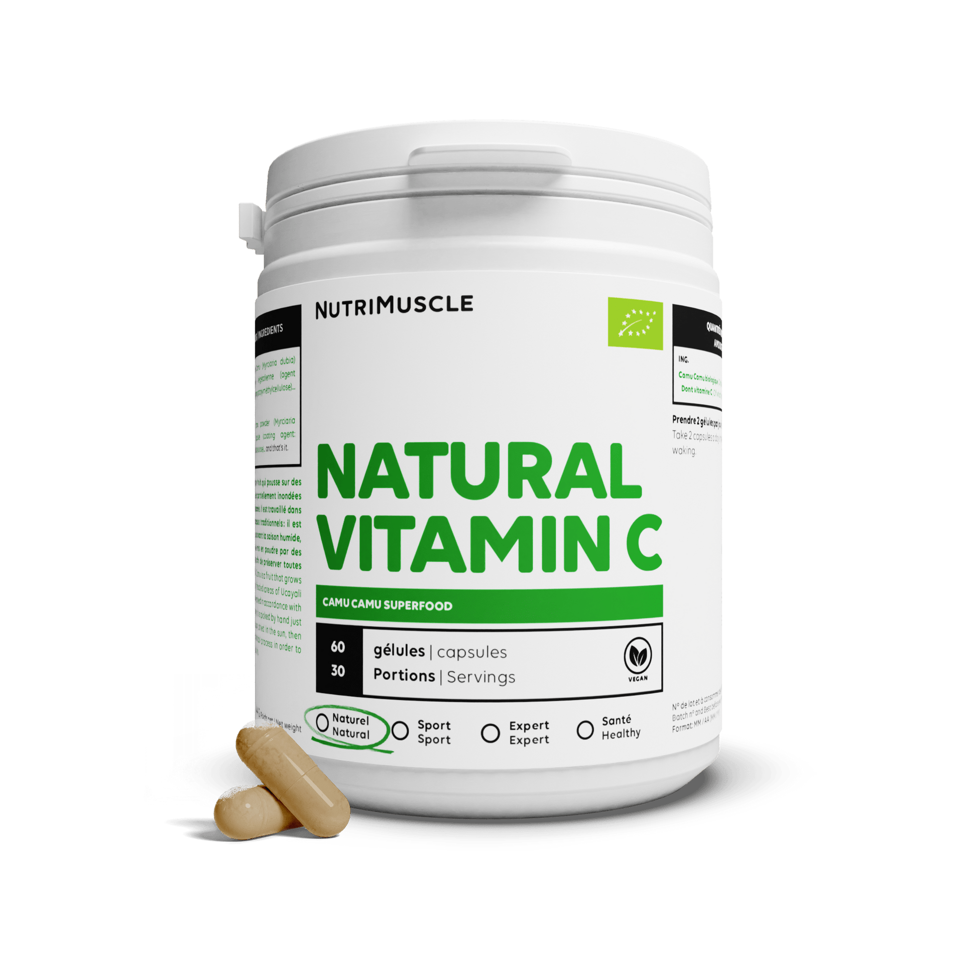 Nutrimuscle Vitamines 60 gélules Vitamine C Bio en gélules