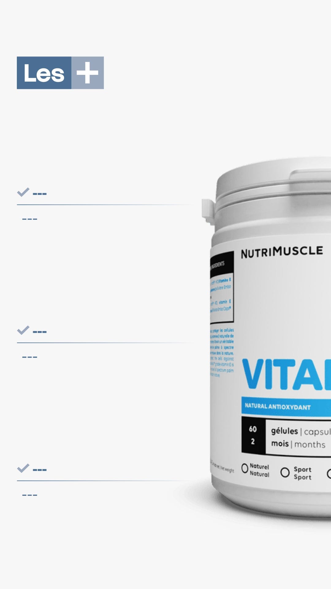 Nutrimuscle Vitamines Vitamine E naturelle