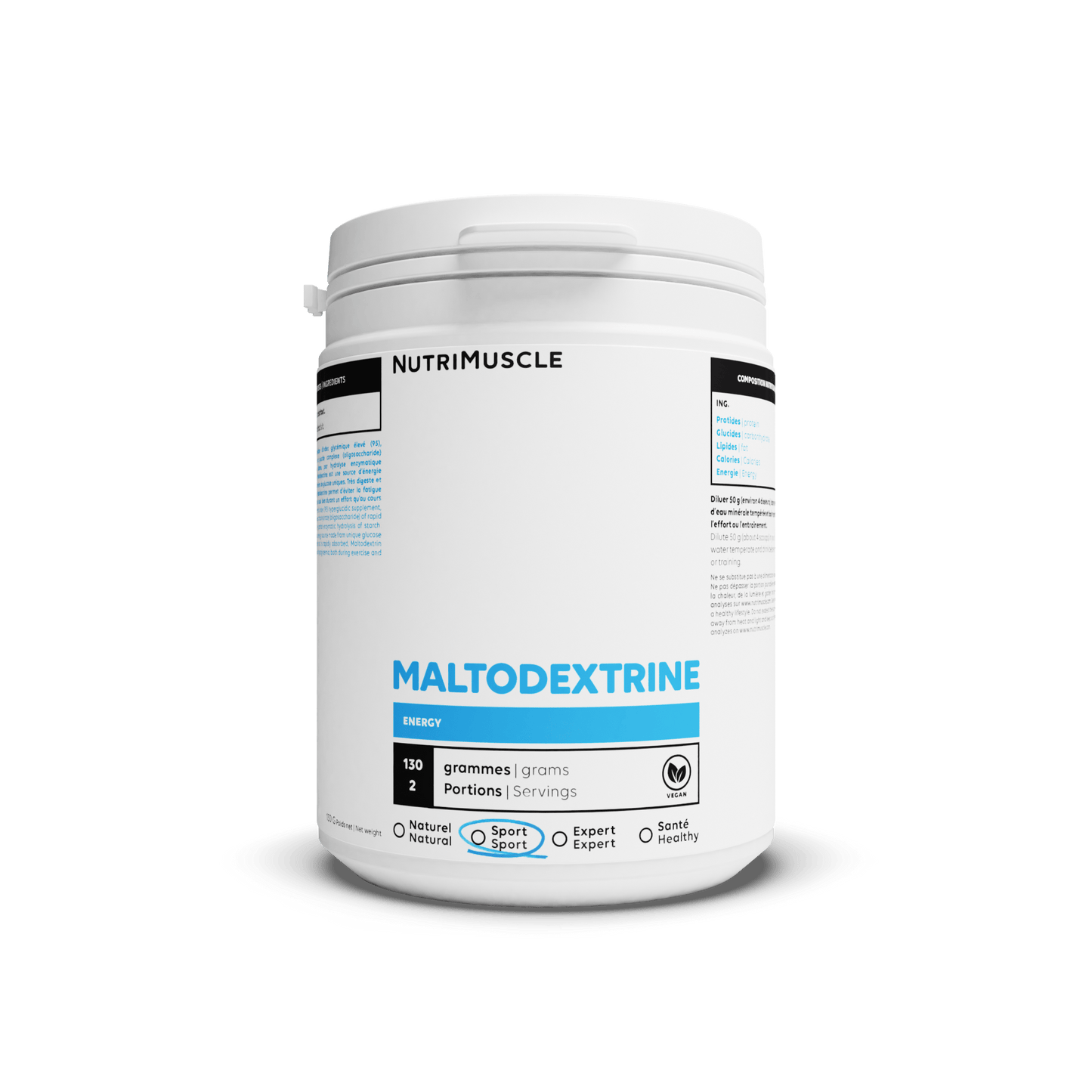 Nutrimuscle Glucides Poudre / 130 g (3 doses) Maltodextrine