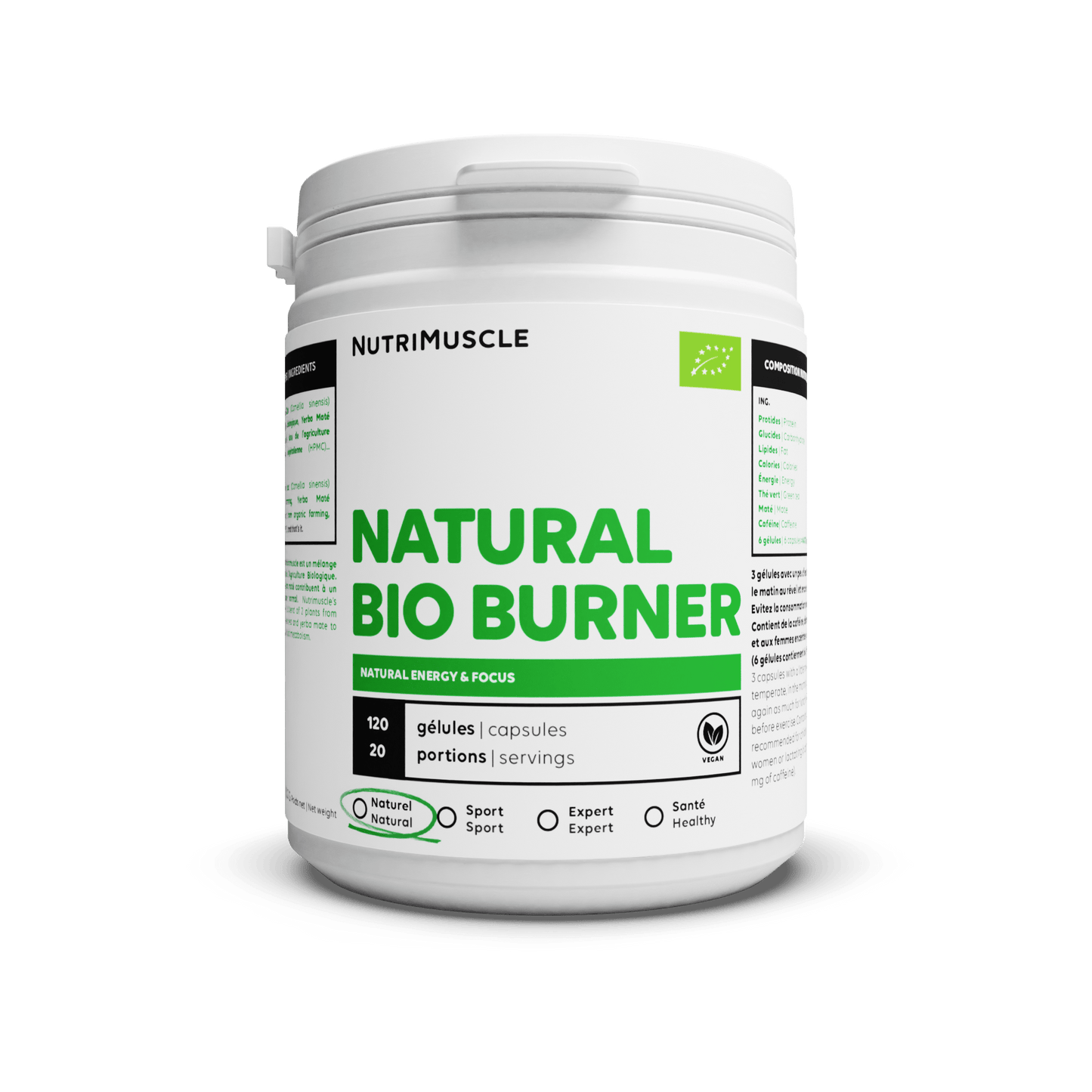 Nutrimuscle Plantes Gélules / 120 gélules Natural Bio Burner
